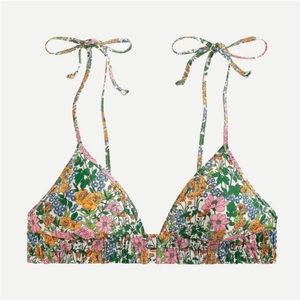 NWT J.crew Liberty tie bikini top, size x-large